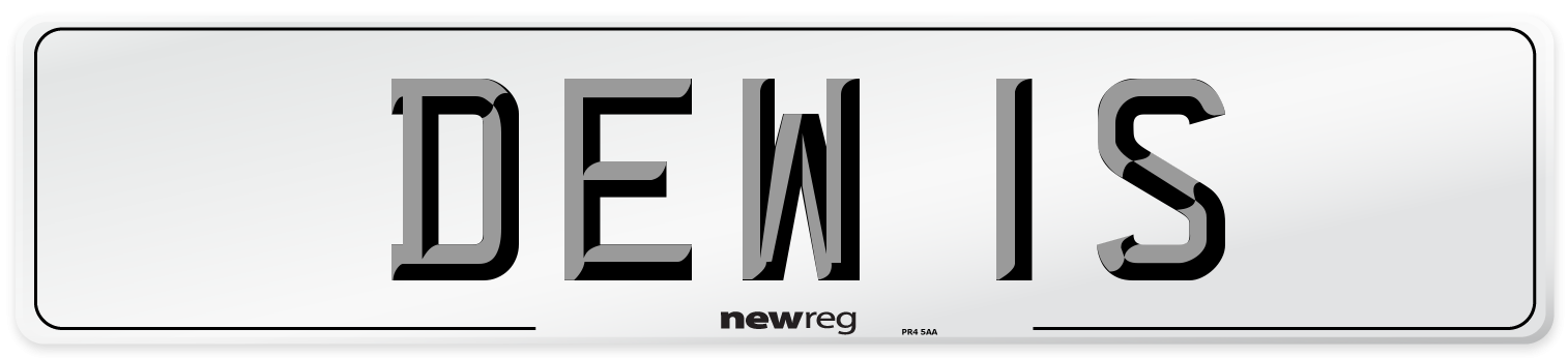 DEW 1S Number Plate from New Reg